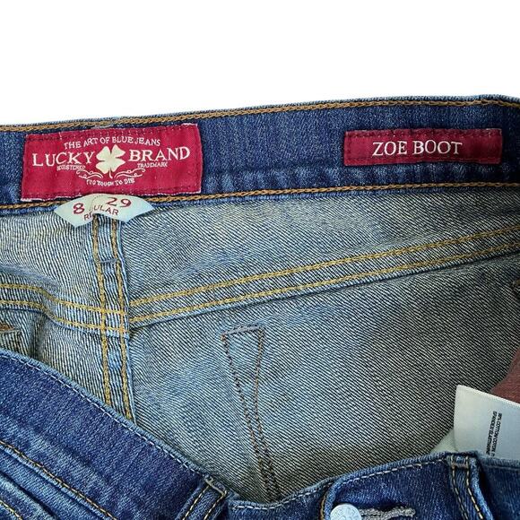 Lucky Brand Sz 8/29 ‘Zoe Boot’ Jeans Bootcut  Dark Wash Stonewashed Y2K Western - Picture 9 of 15